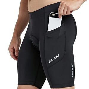 BALEAF men’s budget padded bike shorts with 3D gel padding