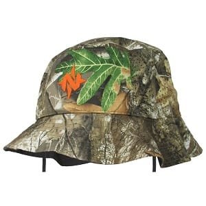 TimberEdge waterproof bucket camo hat for rain and outdoor use